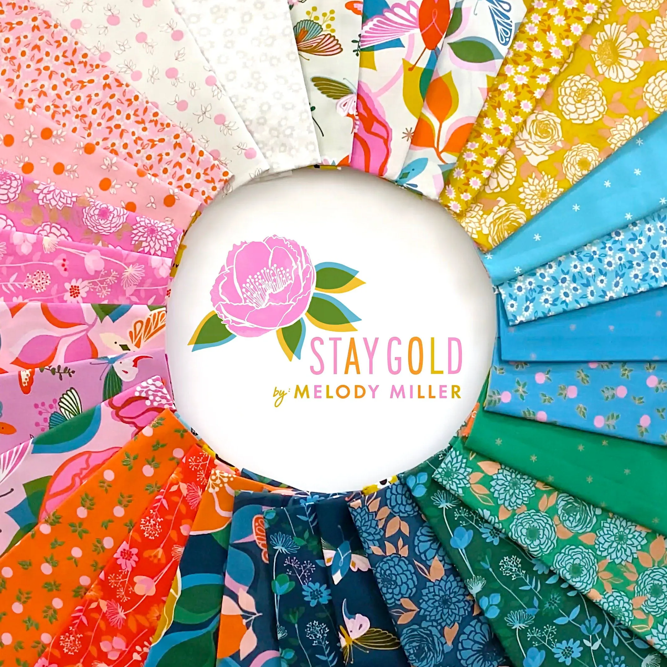 1/2 Yard - Stay Gold Metallic Evergreen RS0022 17M - Ruby Star Society- Melody Miller- Quilting Cotton