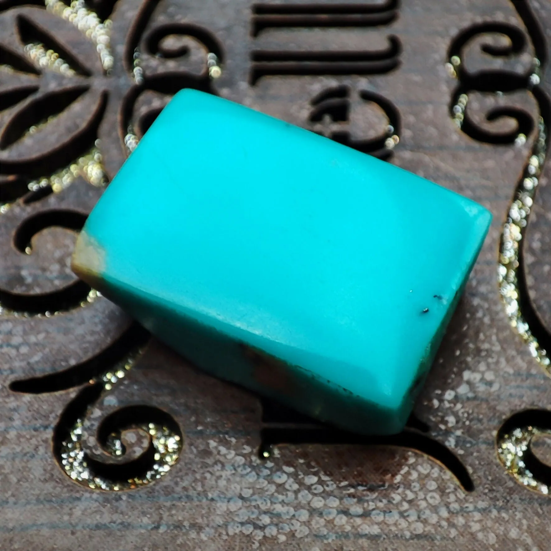 14 Carat Natural Neshapuri Feroza Irani Turquoise Gemstone For Ring/ Locket