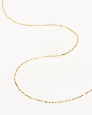 14k Solid Gold 18" Signature Chain Necklace