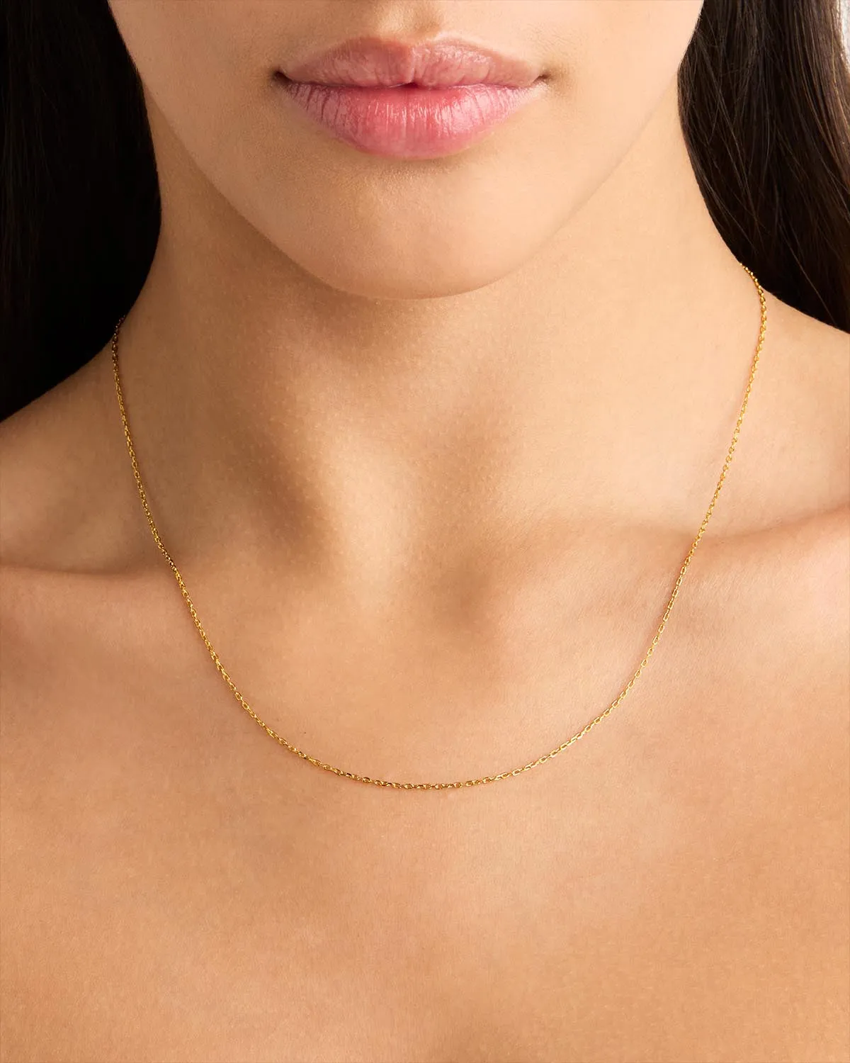 14k Solid Gold 18" Signature Chain Necklace