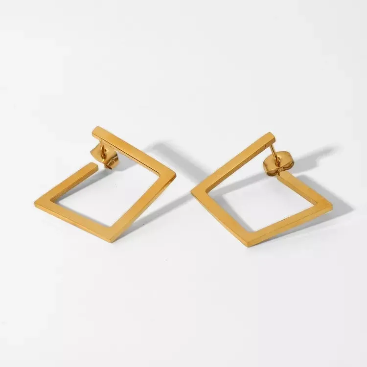 18K Gold-Filled Square Hoop Earrings