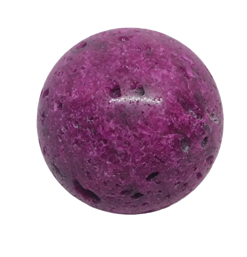 268g Honeycomb Ruby Crystal Sphere