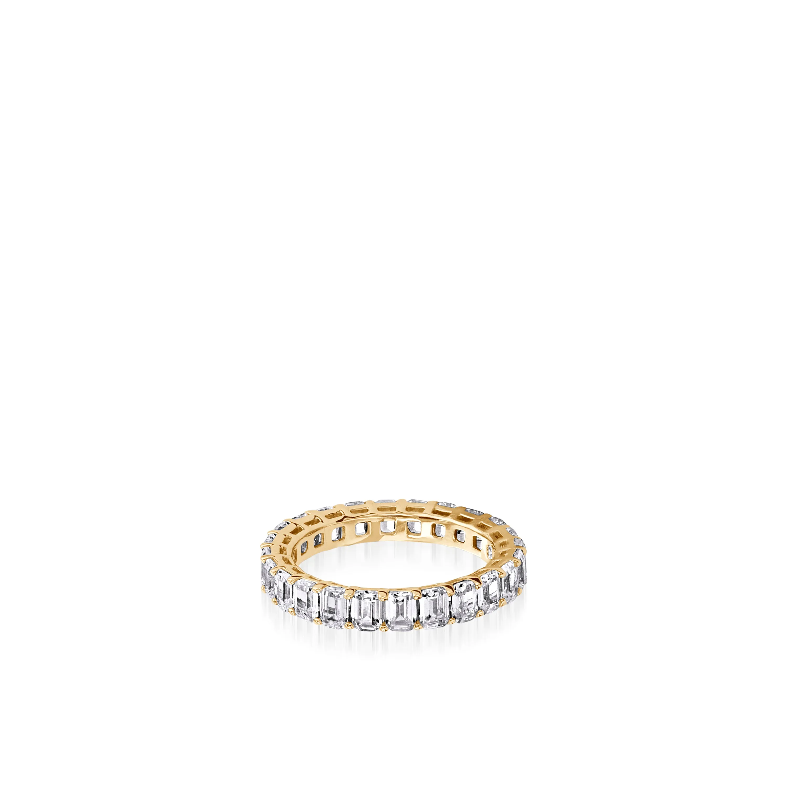 3.5-Carat Emerald-Cut Natural Diamond Eternity Band