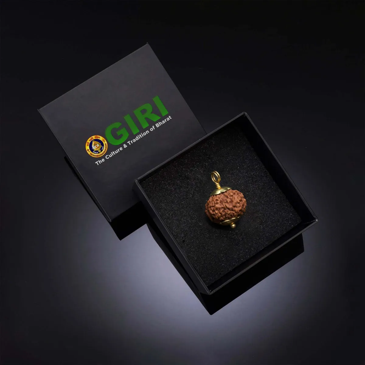 8 Face Rudraksha Pendant | Golden Cup Rudraksha Pendant/ Java Rudraksh Locket for Men & Women