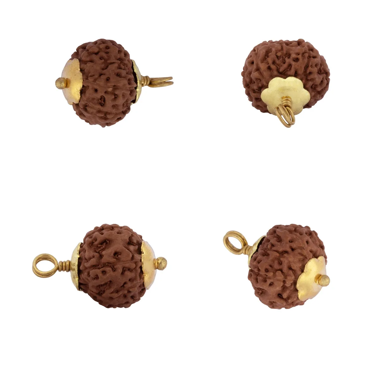 8 Face Rudraksha Pendant | Golden Cup Rudraksha Pendant/ Java Rudraksh Locket for Men & Women