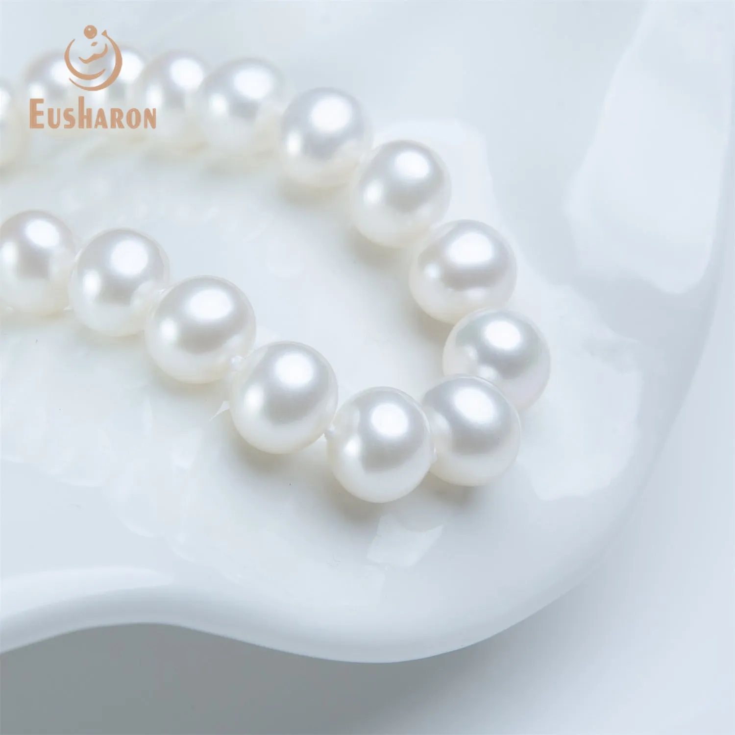 9-10mm White Freshwater Pearl Bracelet with S925 Heart Clasp