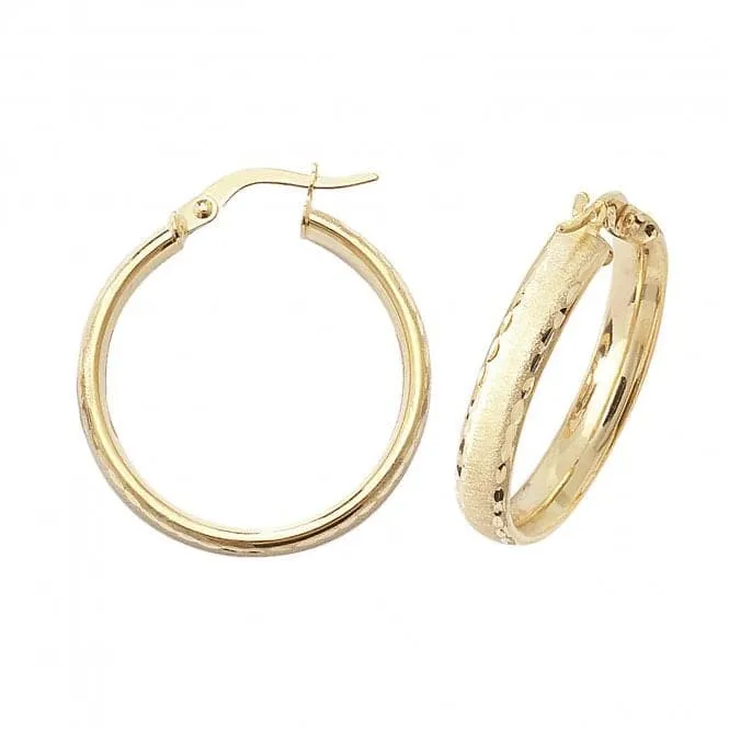 9ct Yellow Gold 20mm Hoop Earrings ER882