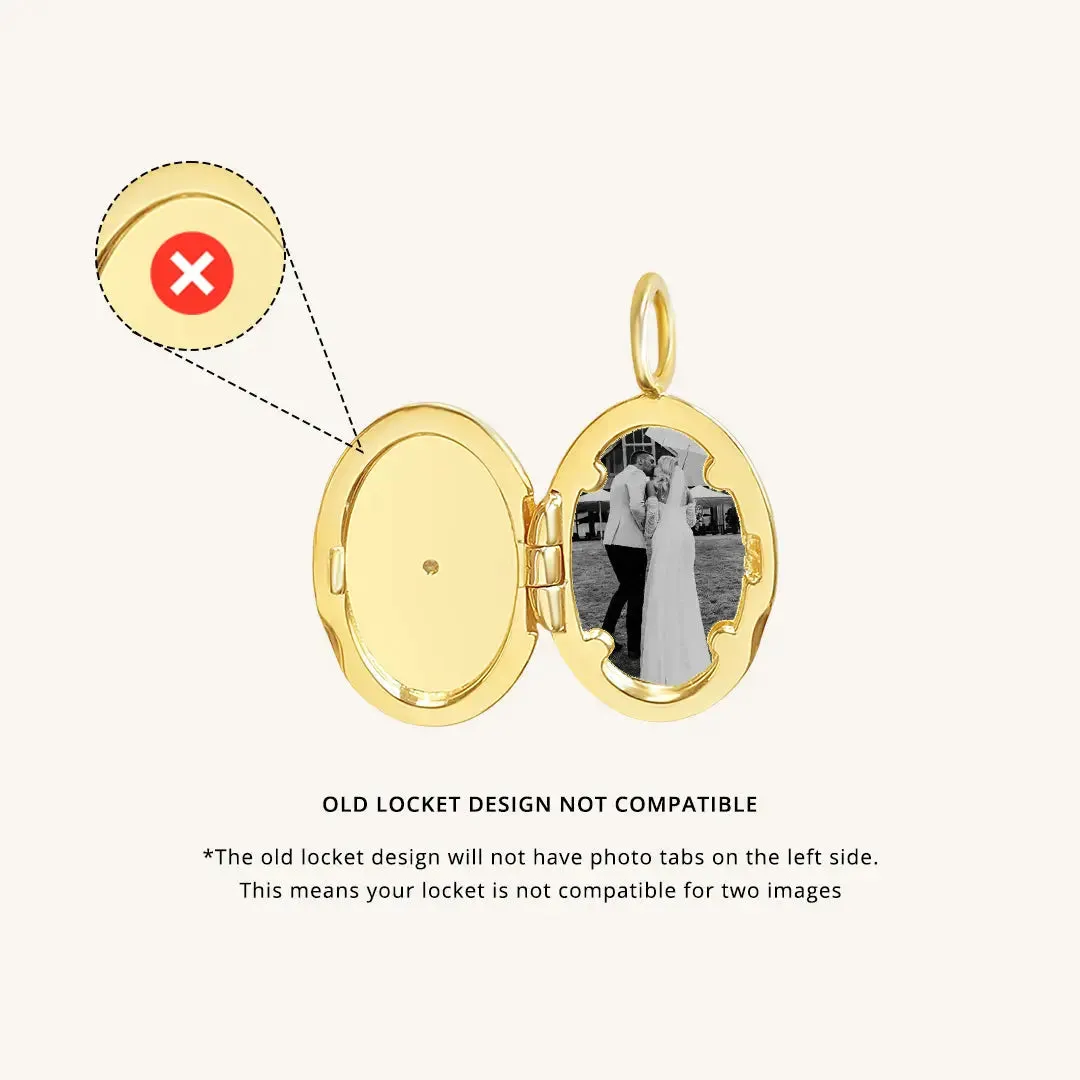 Add an image to your Oval Photo Locket