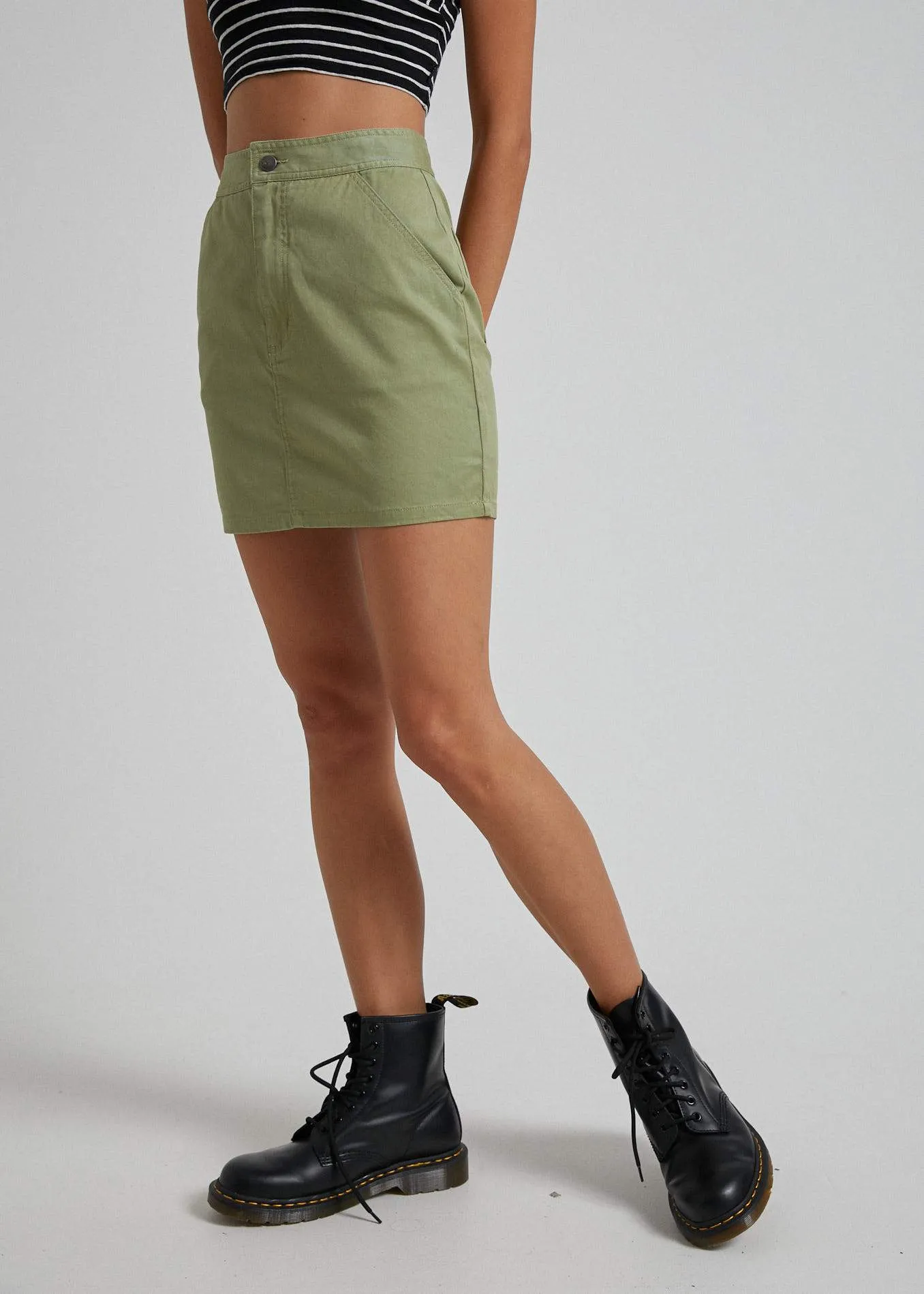 Afends Womens Jane - Hemp Skirt - Sage