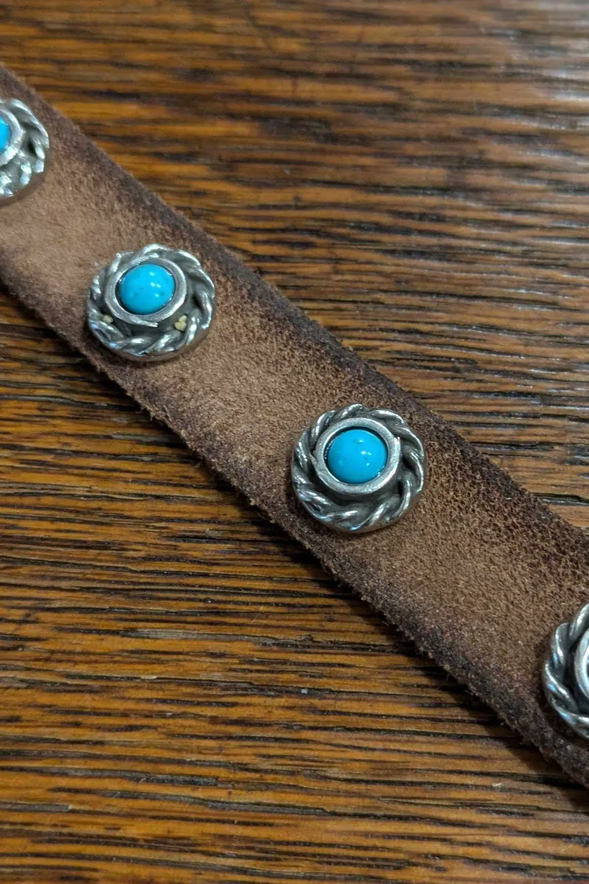 Alberto Luti - Turquoise Bracelet Studs in Suede Leather