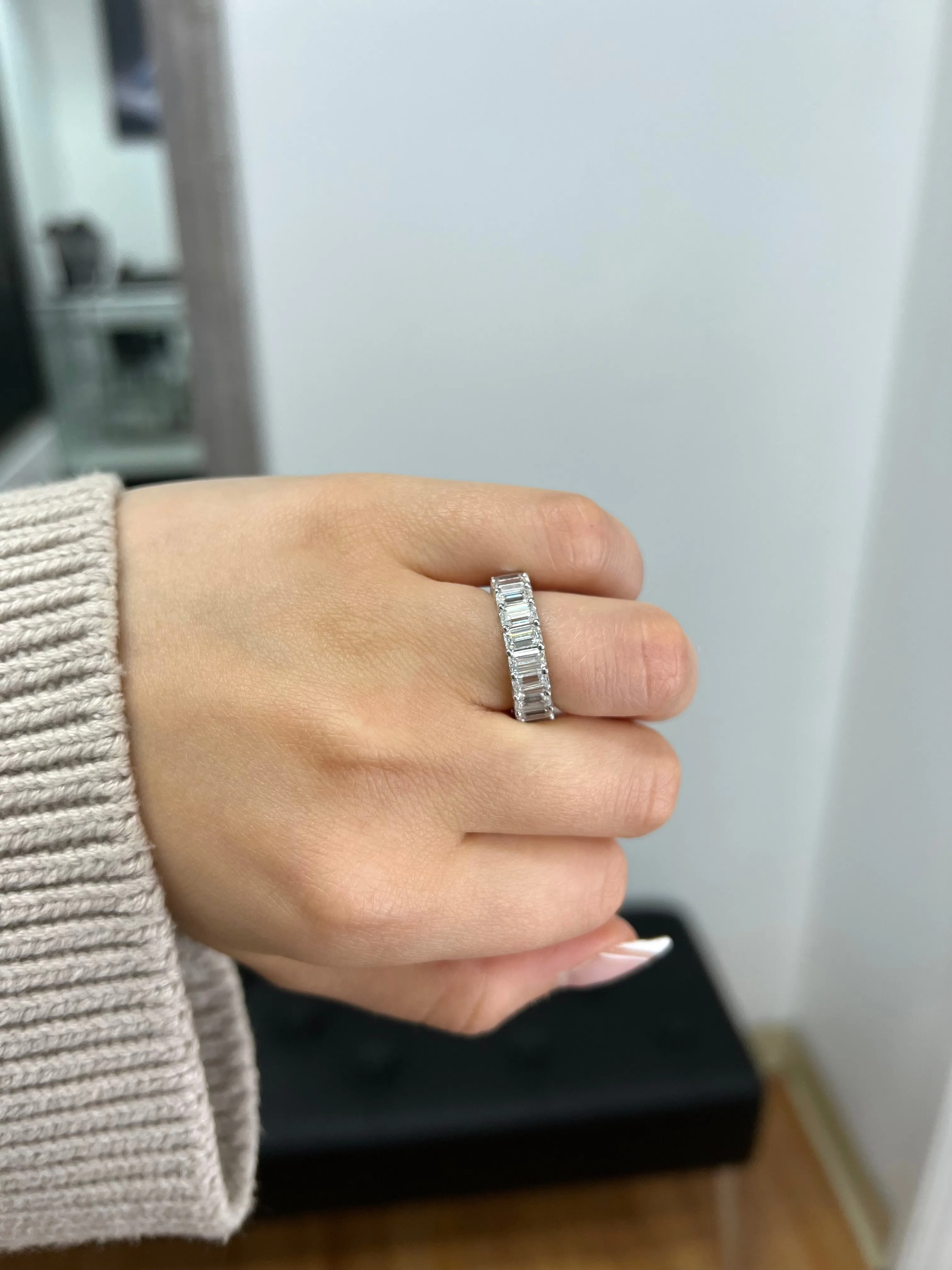 Alon - Emerald Cut  Eternity Band