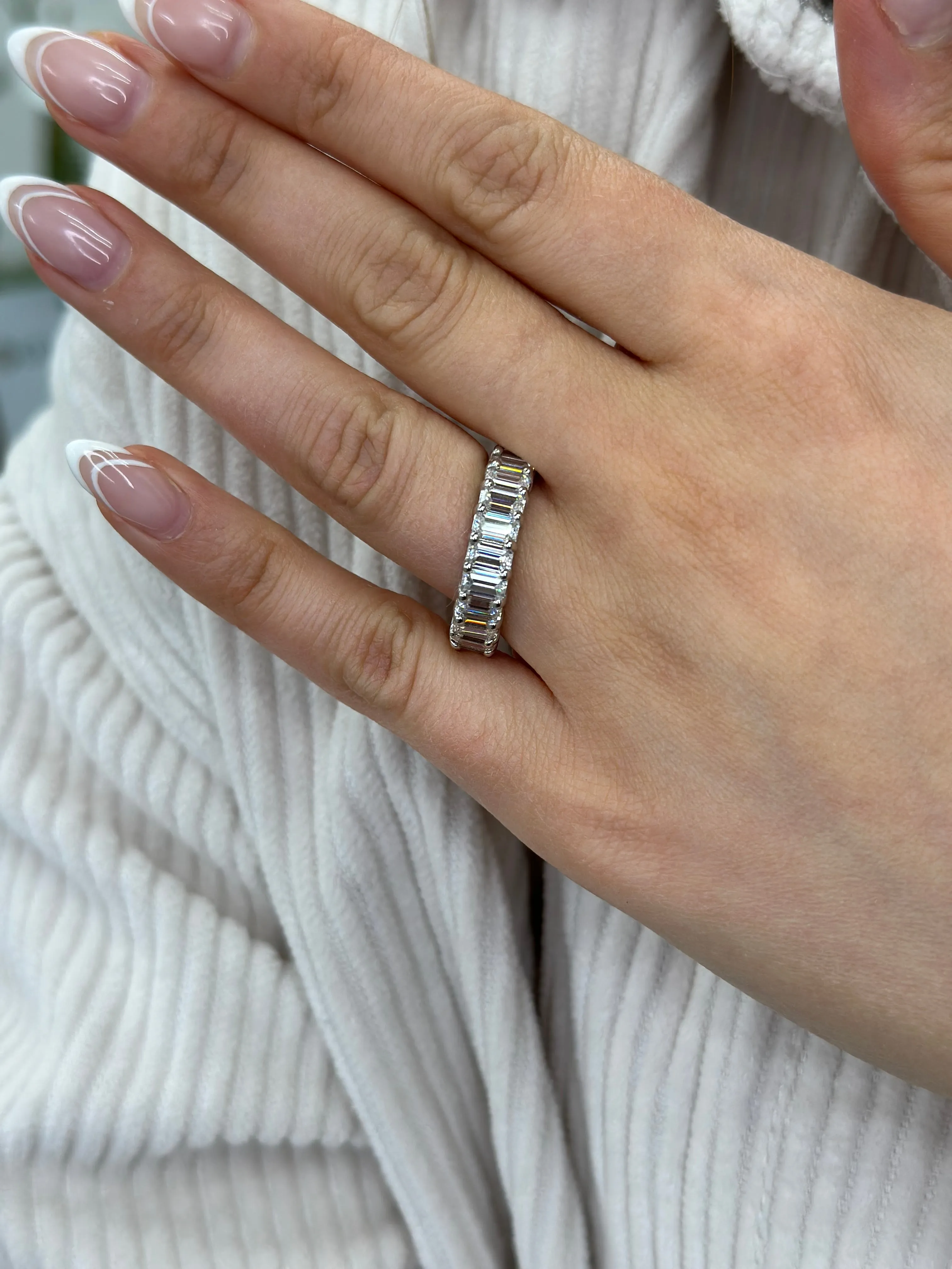 Alon - Emerald Cut  Eternity Band