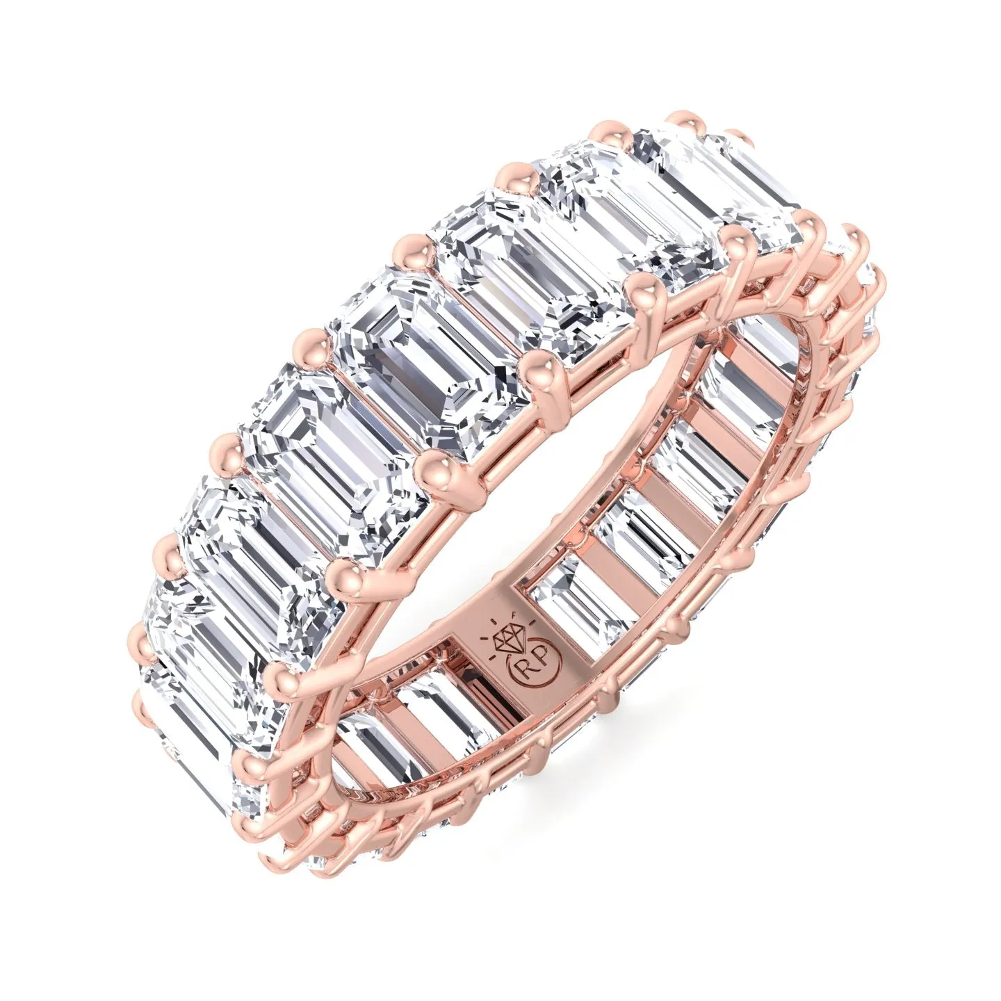 Alon - Emerald Cut  Eternity Band