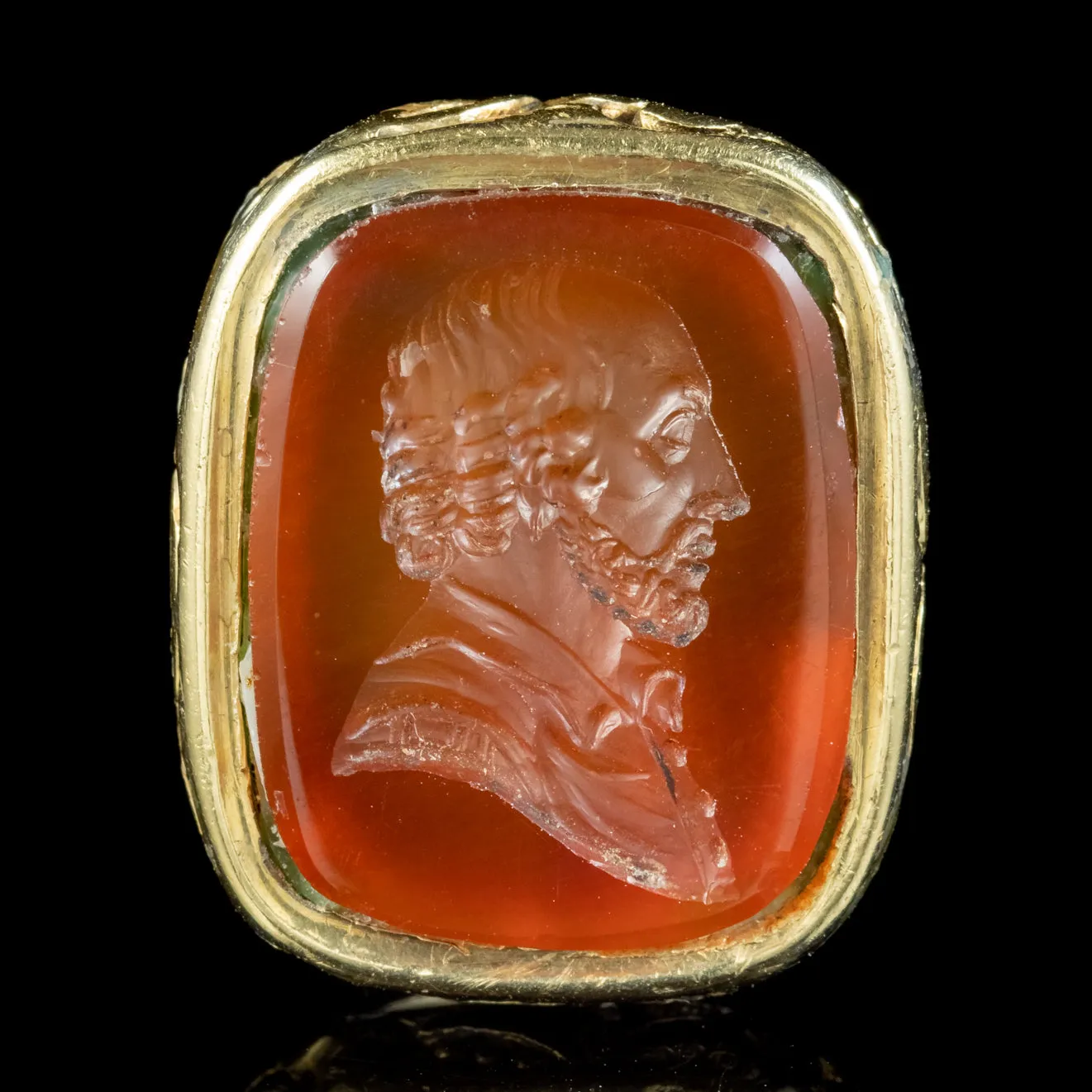 Antique Georgian Intaglio Fob Pendant Carnelian Seal 18ct Gold Circa 1820