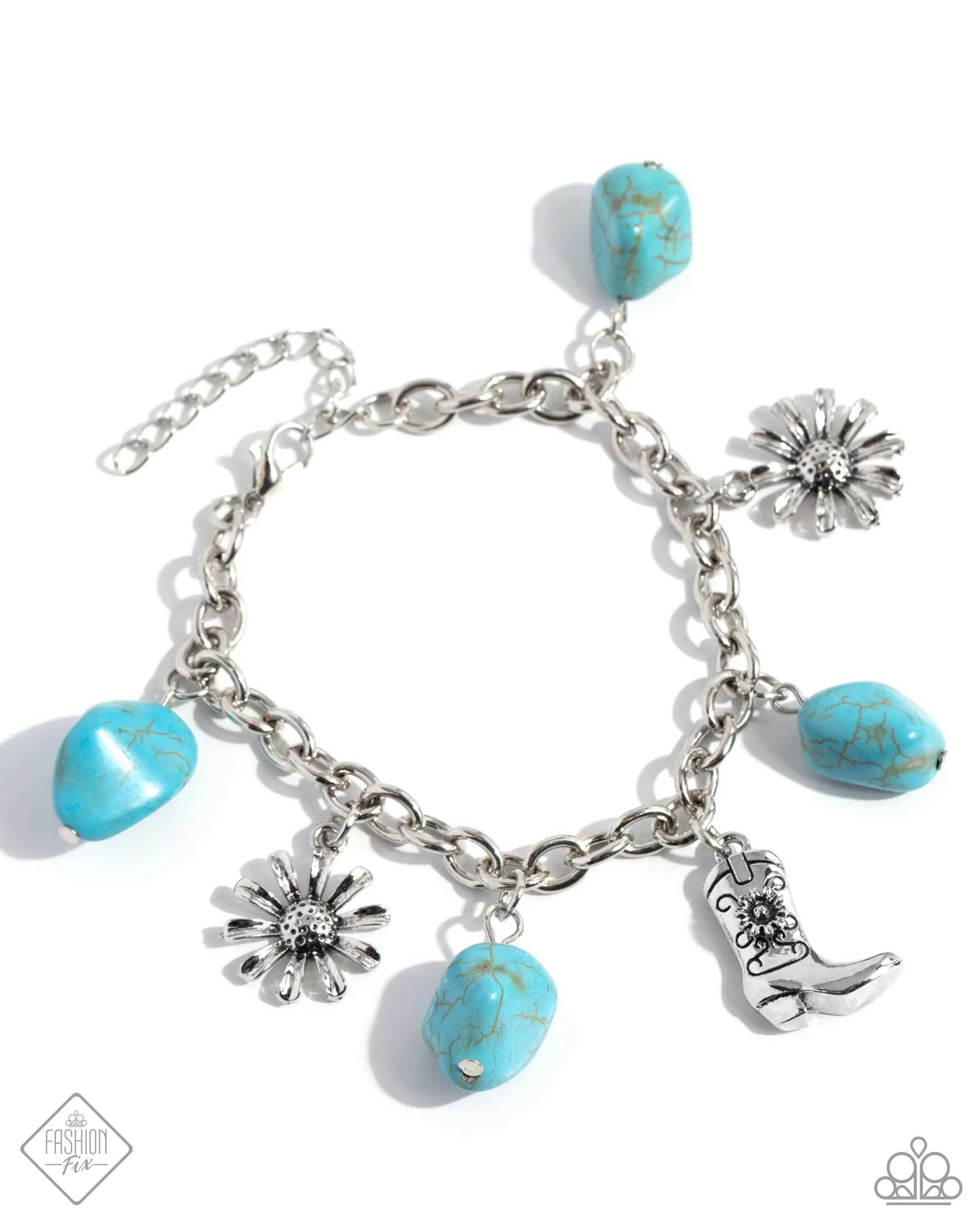 Badlands Beau - Blue Bracelet - Paparazzi Accessories