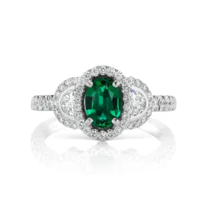 Barmakian Emerald and Diamond Ring