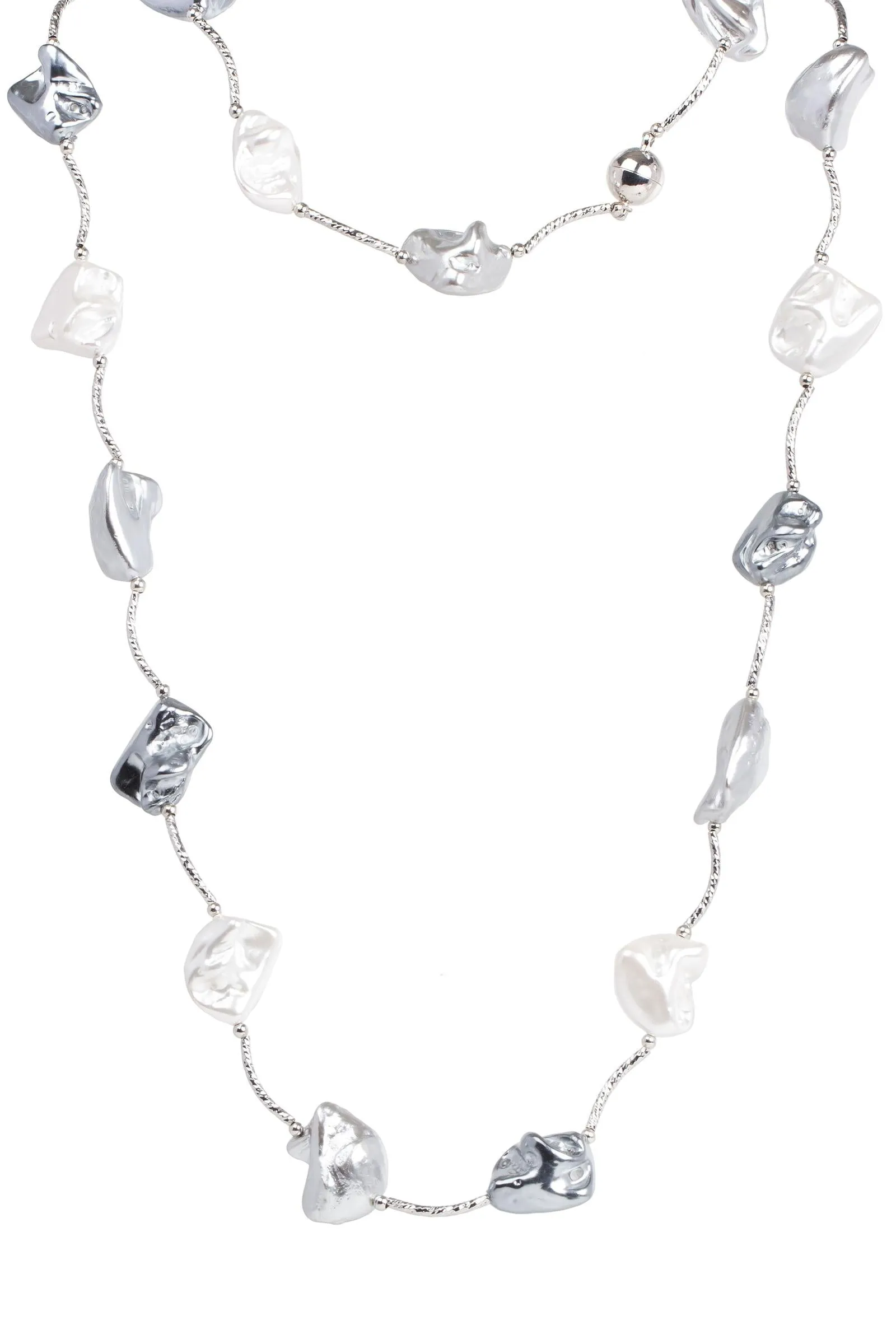 Baroque Pearl Multi Long Necklace