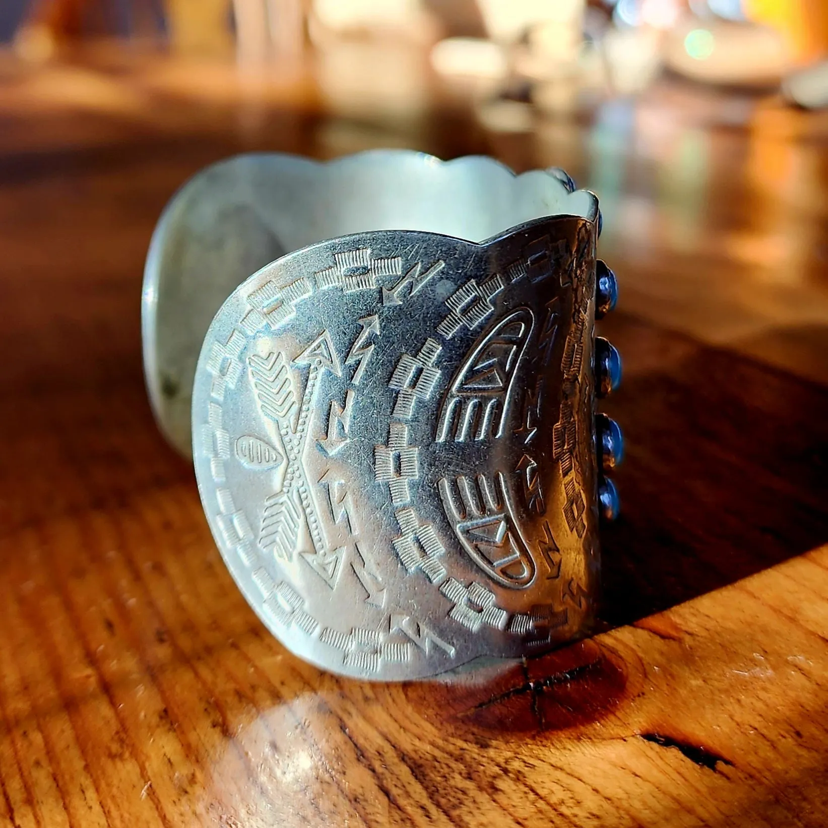 Beautifully Stamped Silver Bracelet