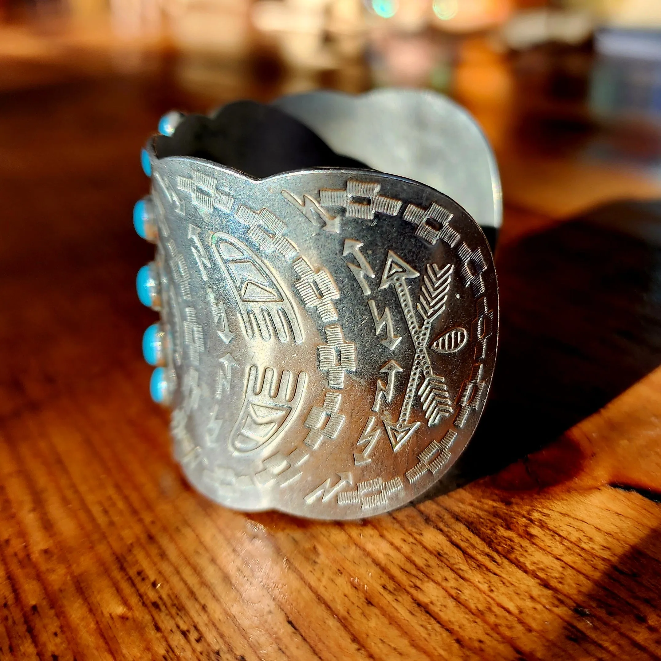 Beautifully Stamped Silver Bracelet