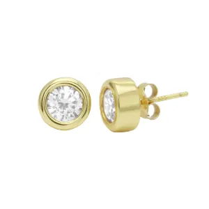 Bezel Diamond Studs