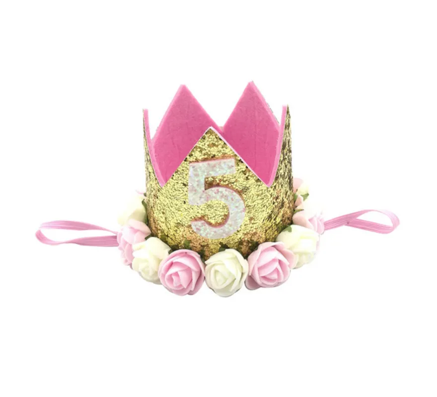 Birthday Party Pink/White Crown