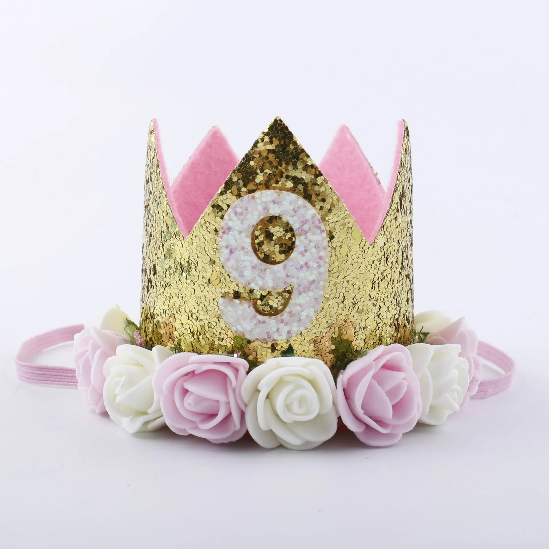 Birthday Party Pink/White Crown