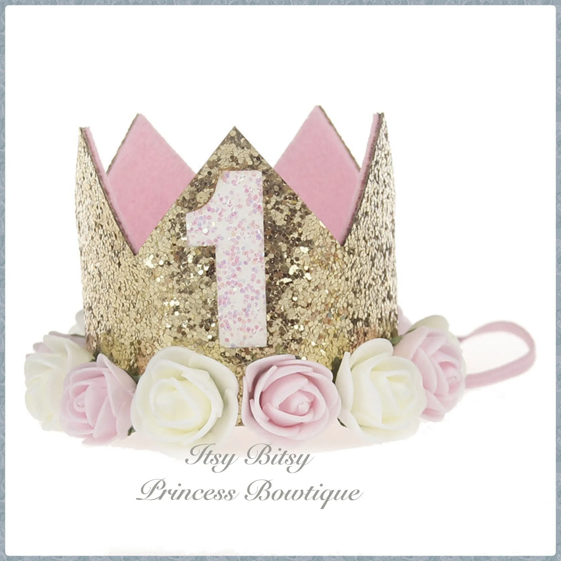 Birthday Party Pink/White Crown