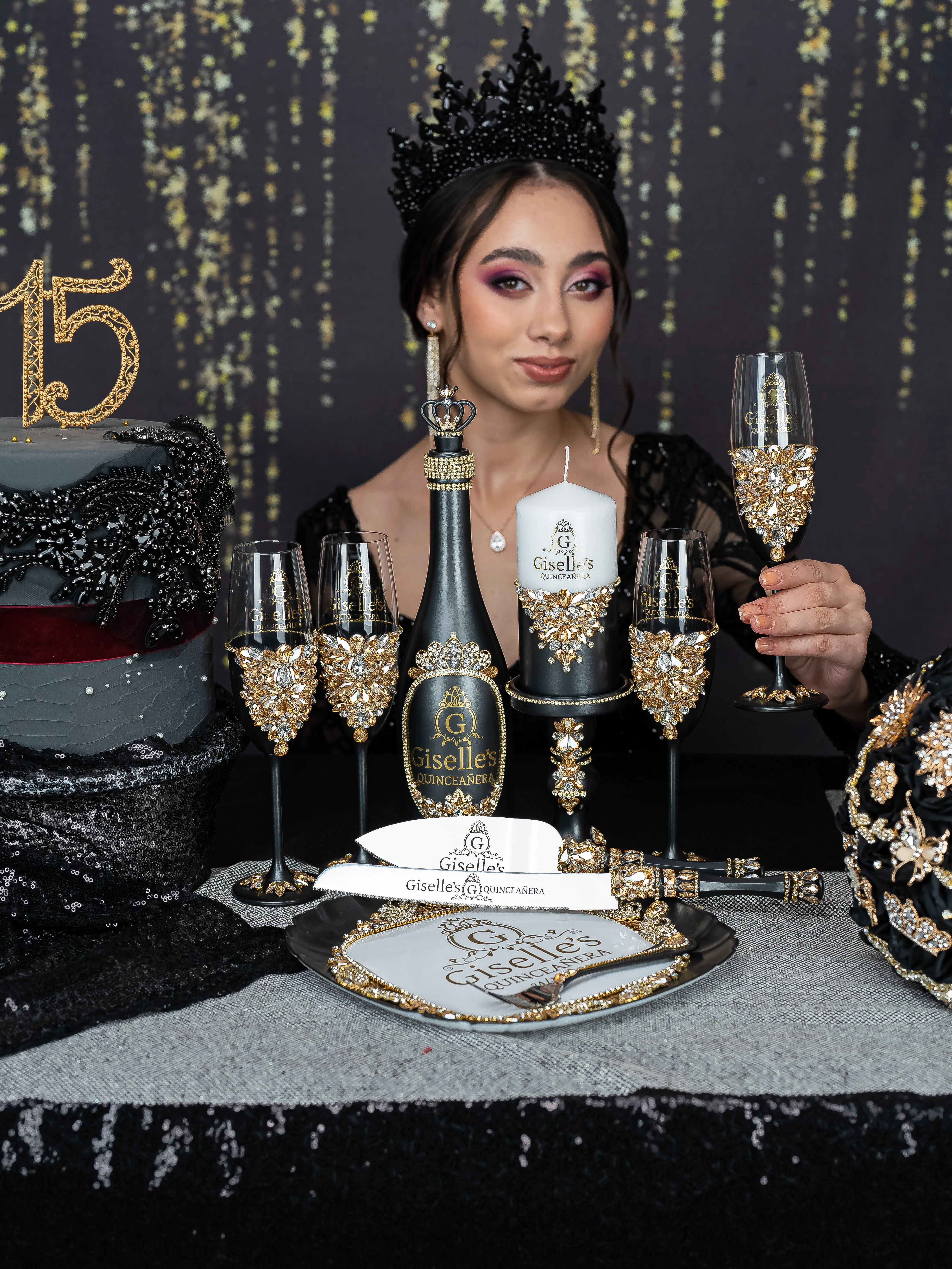 Black Full Quinceanera Package