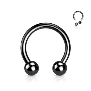 Black Titanium Circular Horseshoe Body Jewellery