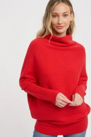 Bluivy Dolman Sweater Top - Ruby