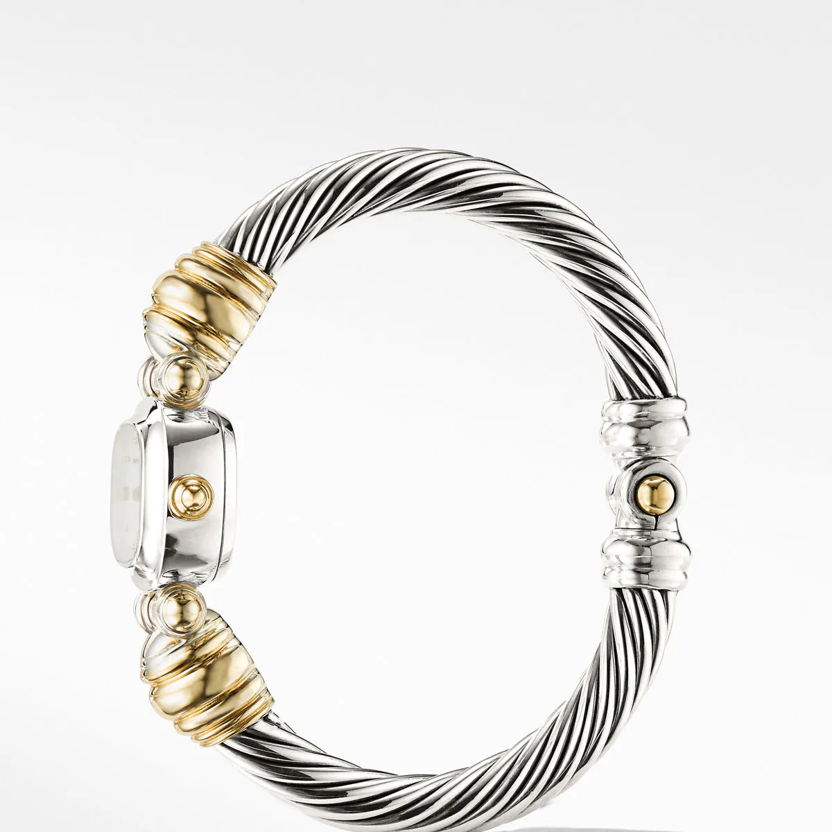 Cable 21mm Sterling Silver and 18K Gold Quartz Watch