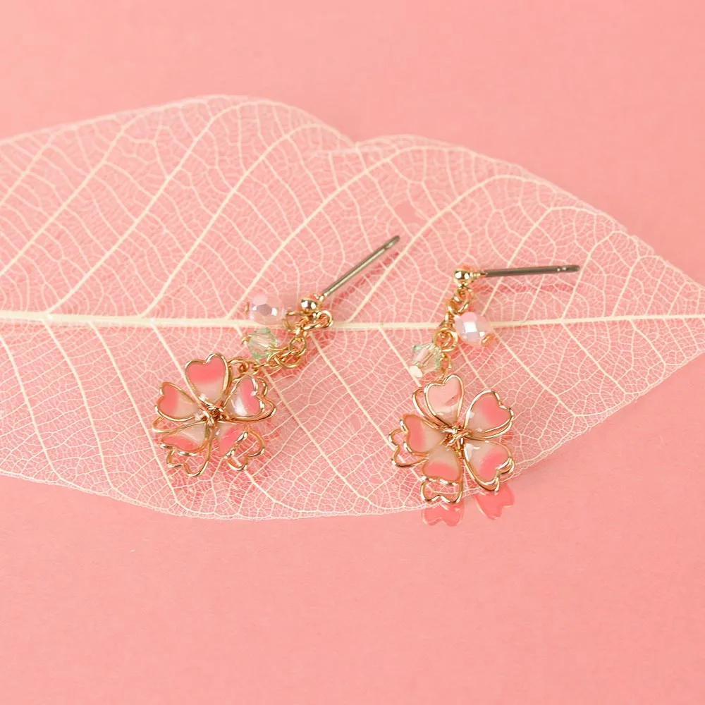 Cherry Blossom Sakura Drop Earrings