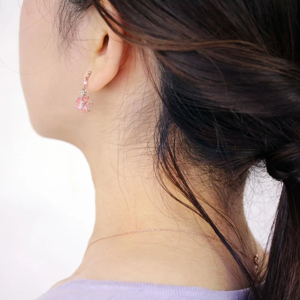 Cherry Blossom Sakura Drop Earrings