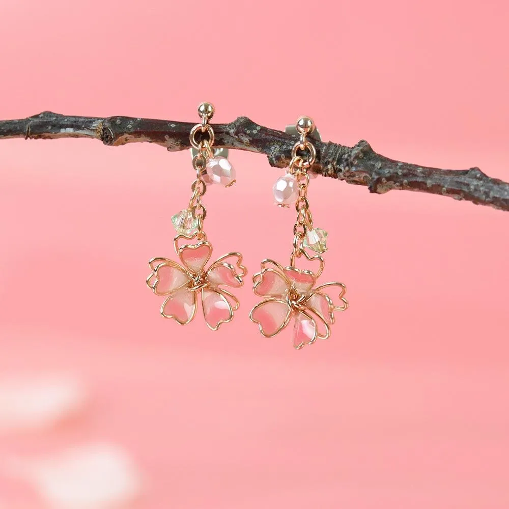 Cherry Blossom Sakura Drop Earrings