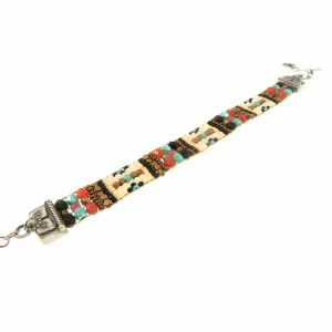 Chili Rose Three Pueblo Doors Clover Tip Bracelet