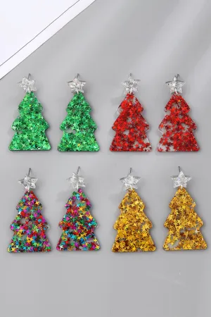 Christmas Tree Acrylic Earrings