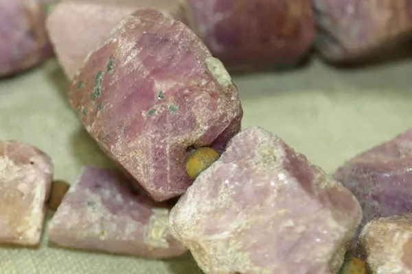 Chunky Pink Corundum Cubes