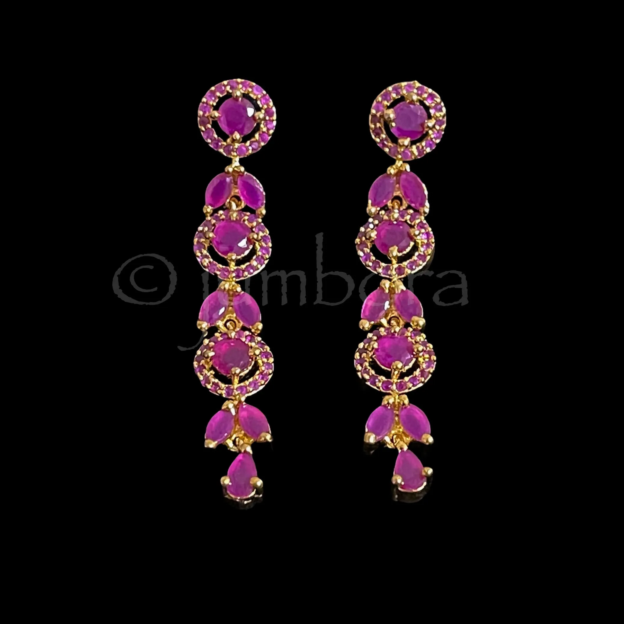 Contemporary Ruby AD (Zircon CZ) Earring