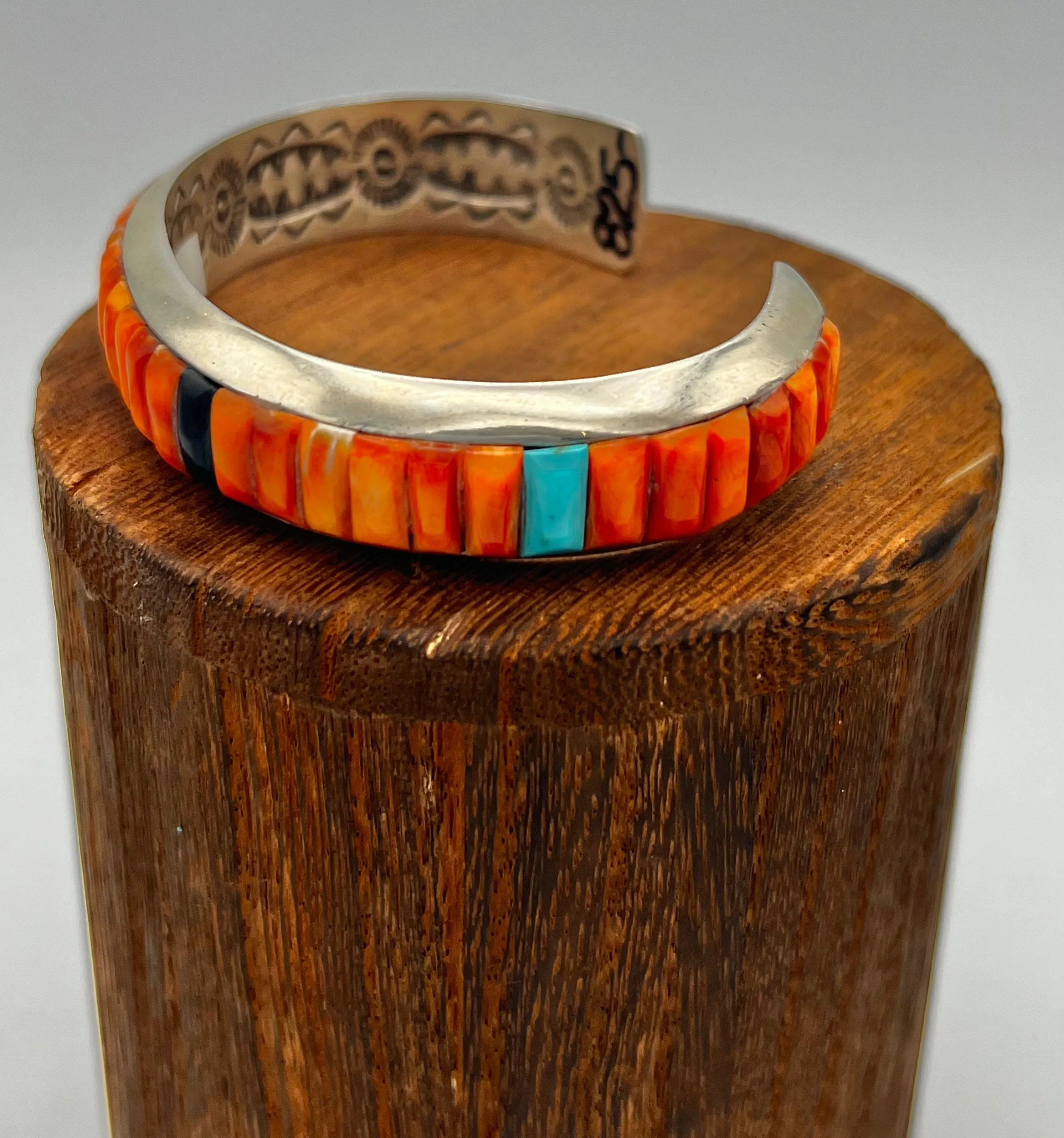 Cuff/Bracelet- Ray Adahai Zuni, Spiny Oyster, Turquoise