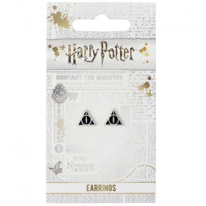 Deathly Hallows Black Stud Earrings