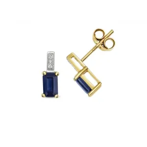 Diamond And Sapphire Earrings ED254S