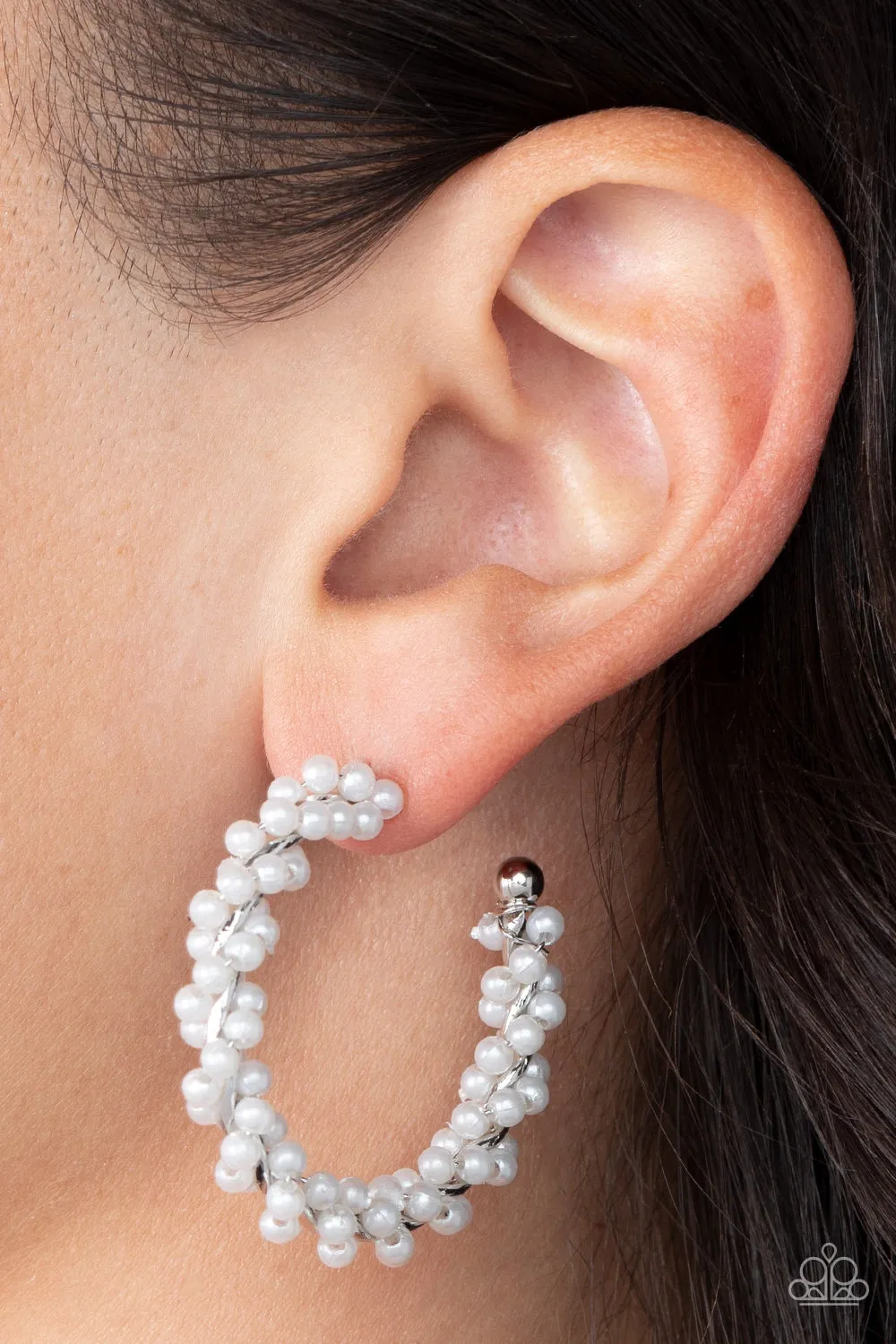 Earrings Yacht Royale - White E058 PEARL