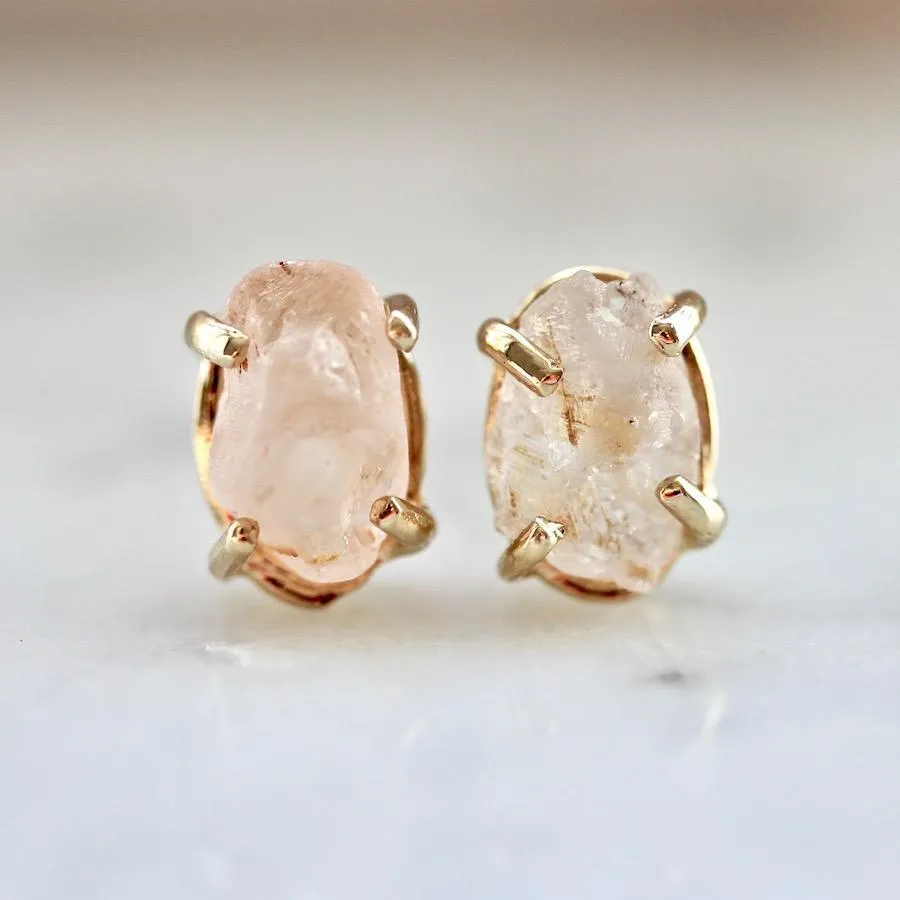 Elle Natural Pink Sapphire Earrings