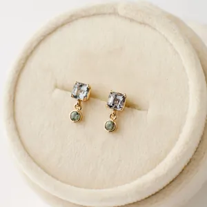 Esme Earrings - Spinel   Green Sapphire