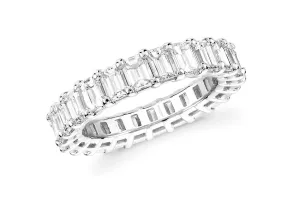 Eternity Ring 2.62cts Emerald Cut Diamonds & Platinum