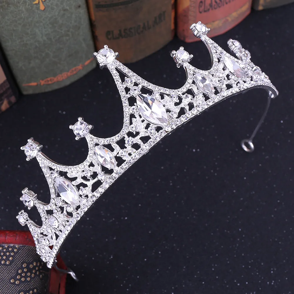 European And American Beam Rhinestone Bridal Tiara Crown Princess Crown Birthday Crown Beautiful And Shiny Crown Baroque Crown