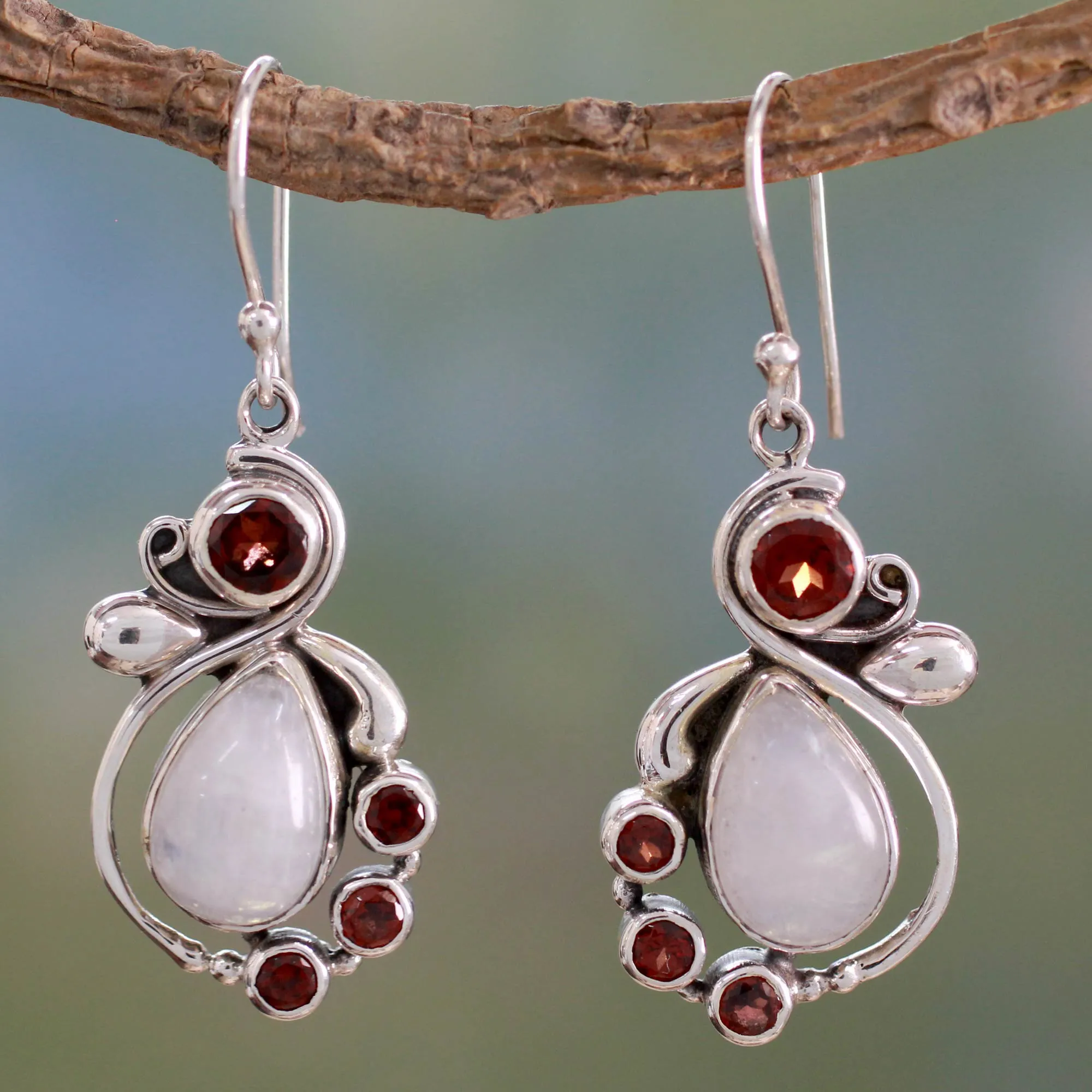 Exquisite  Rainbow Moonstone Earrings