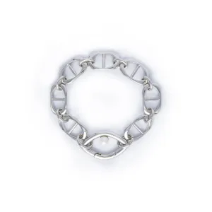 Eye Opener Capsule Link Bracelet - silver