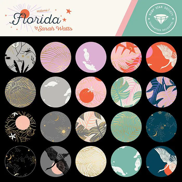 Florida Fat Quarter Bundle by Sarah Watts, Ruby Star Society