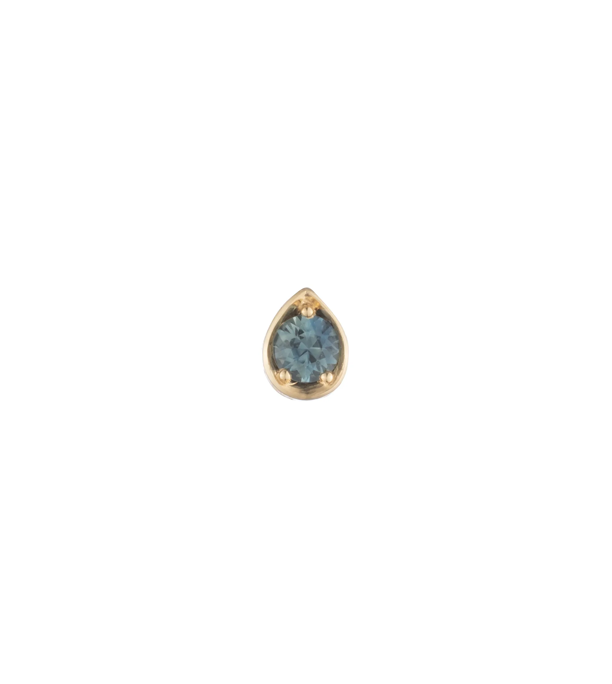 Forever & Always a Pair - Love : 0.20ct Teal Sapphire Gemstone Stud Earring